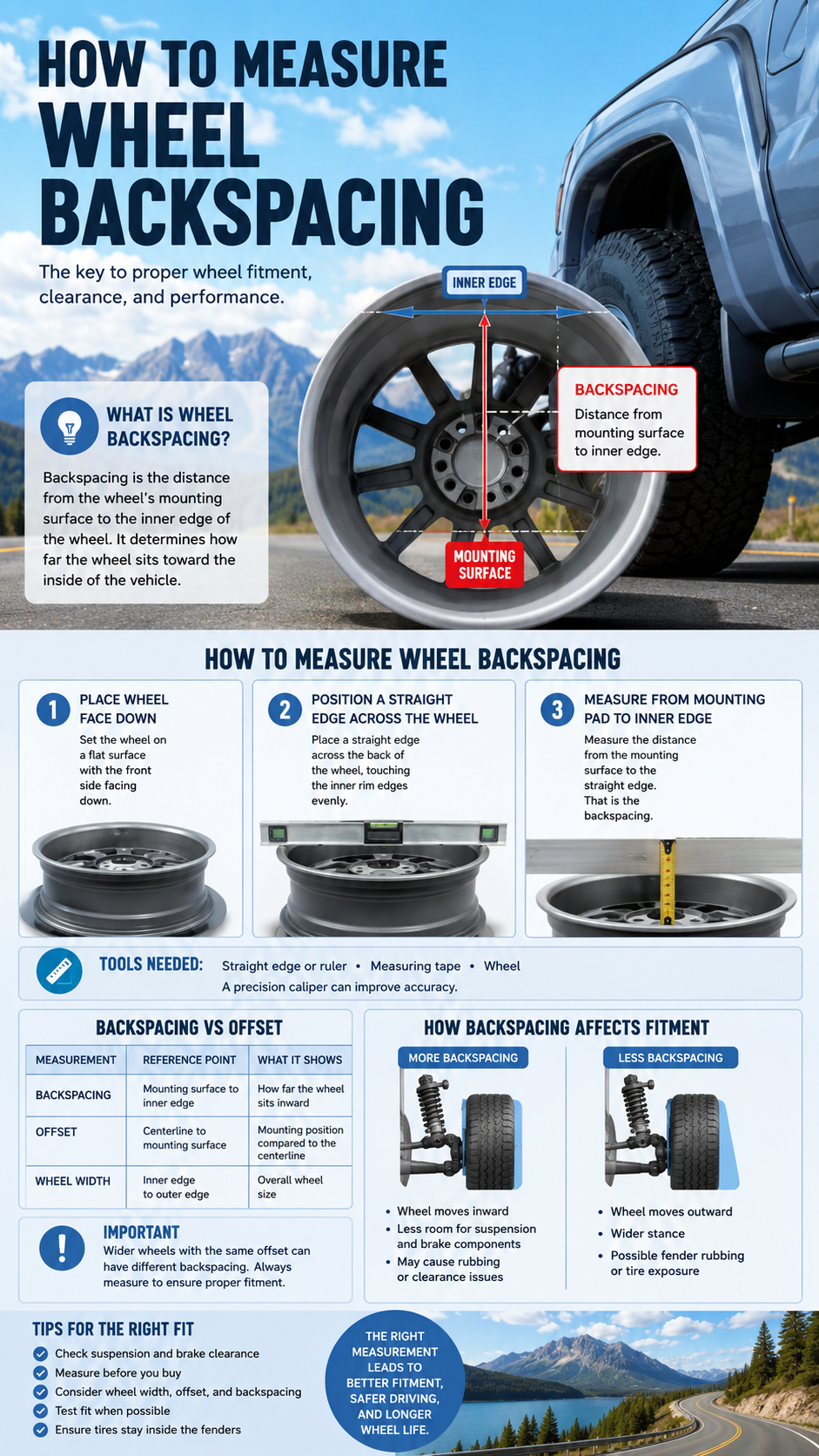 How to Measure Wheel Backspacing: A Step-by-Step Custom Fitment Manual